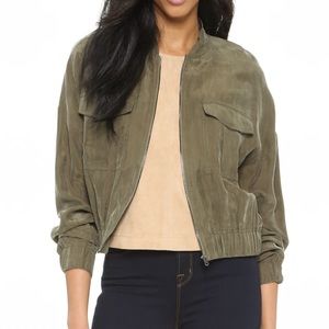 J Brand Cropped Bomber Military Jacket